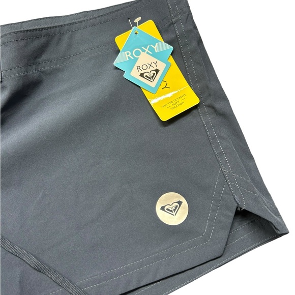 ROXY navy blue Women's Board Quick Dry swim Suit Shorts 2 inch Swimsuit Bottoms - Picture 4 of 9